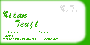 milan teufl business card